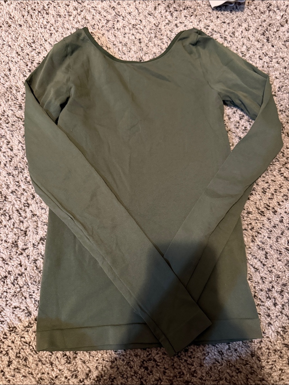 Intimately Free People Olive Green Open-Back Long Sleeve Top XS/S